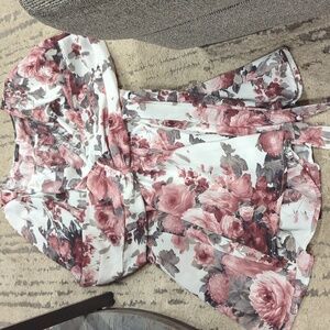 Lovely Day Floral wrap Romper with waist tie